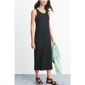 NWT Eileen Fisher Viscose Jersey scoop neck full-length dress 2X black versatile